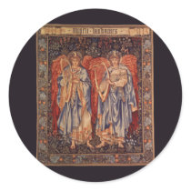 Angeli Laudantes, Angels Tapestry by Burne Jones Sticker