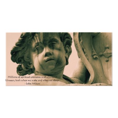 Angelic Angel Quotes -  Angel Quotation Custom Photo Card by gothicarts
