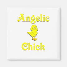 Angelic Chick Refrigerator Magnets