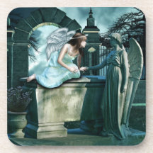 Angelic Curiosity Cork Coaster