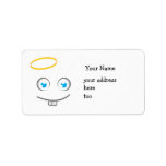 Angelic expression smile label labels