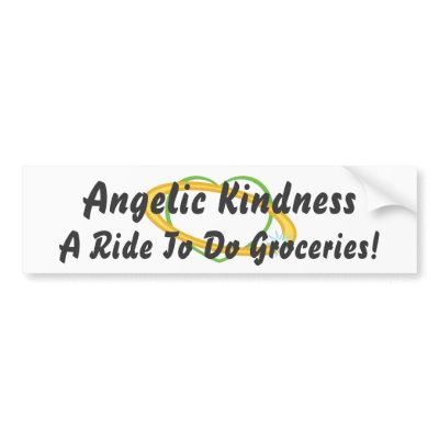 Angelic Kindness-Customize Bumper Stickers by wholeheartedly