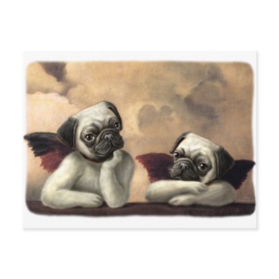 Angelic Pug Cherub Gift Items by mudgestudios