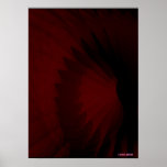 Angelic Wings Nocturnal Protection Red Poster