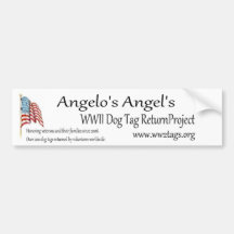 Angelo's Angels WWII Dog Tag Return Project Bumper Bumper Stickers