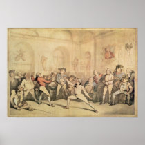 Angelo's Fencing Room, pub. 1787 Posters