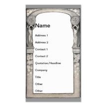 Angels Bearing Greek Crosses Frame Business Card Template