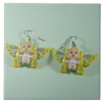 Angels earrings tiles