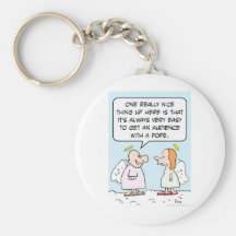 angels heaven audience pope keychain