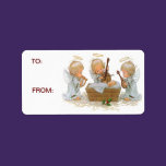 Angels in Manger Gift Stickers labels
