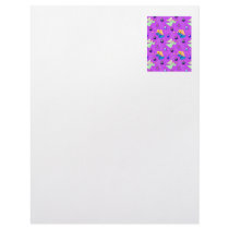 Angels in Violet – Ornaments & Trumpets Personalized Letterhead