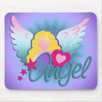 Angels Love | violet shine Mouse Pad
