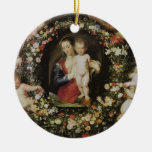 Angels, Madonna and Child, Peter Paul Rubens Christmas Tree Ornament