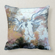 Angels Mural Throw Pillows