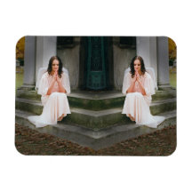 Angels Praying On Stairs Magnets