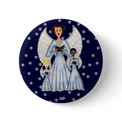 Angels Singing Carols Buttons by Lace9lives