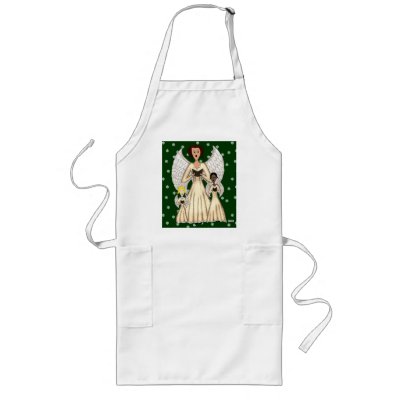 Angels Singing Carols (Gold) Apron by Lace9lives