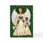 Angels Singing Carols(Gold) Greeting Card