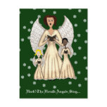 Angels Singing Carols (Gold) Post Card