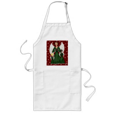 Angels Singing Carols (Green) Aprons by Lace9lives