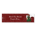 Angels Singing Carols (Green) Bumper Stickers