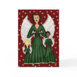 Angels Singing Carols (Green) Cards
