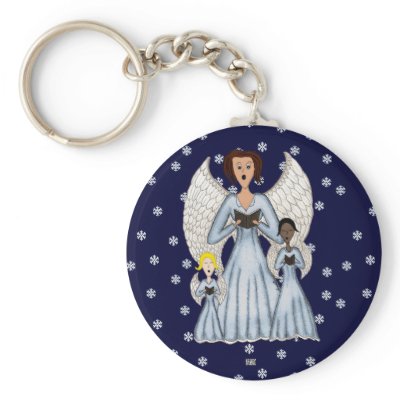 Angels Singing Carols Keychains by Lace9lives