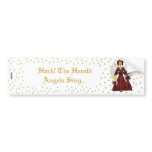 Angels Singing Carols (Red) bumper stickers