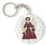 Angels Singing Carols (Red) Key Chain