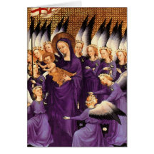 Angels Surrounding Virgin & Child - Wilton Diptych Card