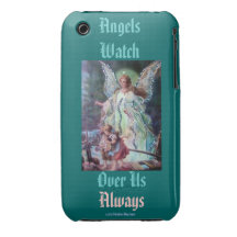 Angels Watch Over Us Always iPhone 3 Case