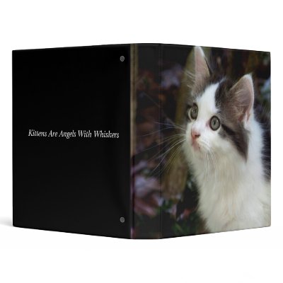 Angels With Whiskers (kitten) Binder by jaisjewels