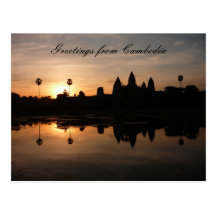 angkor sun reflect post cards