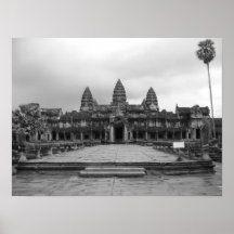 Angkor Wat B&W Poster