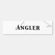 Angler logo bumper sticker