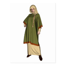 Anglo-Saxon or Viking Woman Post Card