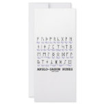 Anglo-Saxon Runes (Linguistics Cryptography) Customized Rack Card