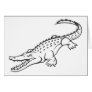 Angry American Crocodile Greeting Card