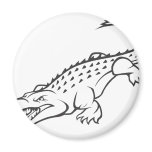 Angry American Crocodile Fridge Magnet