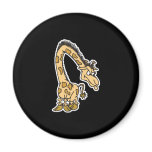 angry attitude giraffe magnet