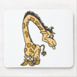 angry attitude giraffe mouse mat