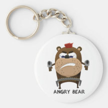 Angry Bear Key Chain