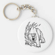 angry bear key chains