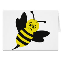 angry bee icon cards