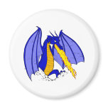 Angry Blue Fire Breather Magnets