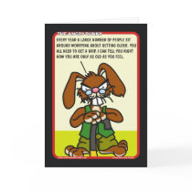 Angry Bunny Birthday Card 1