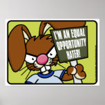 Angry Bunny Hater Poster
