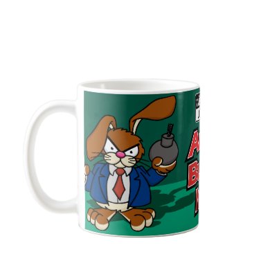 Angry Bunny Mug by wislander