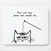 Angry Cat is not amused Mousepads