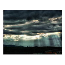 Angry clouds postcard